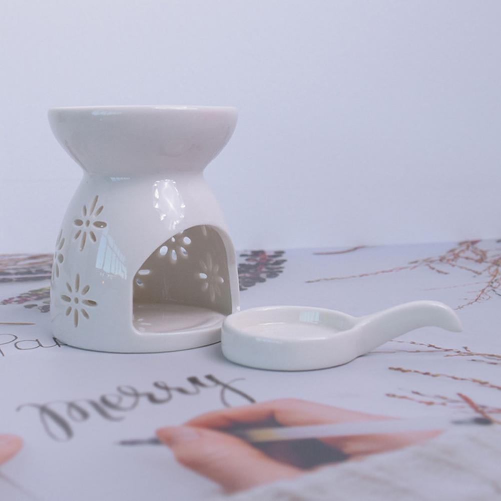 Ceramic Oil Burner - Essential Oil Burner with Spoon Ceramic