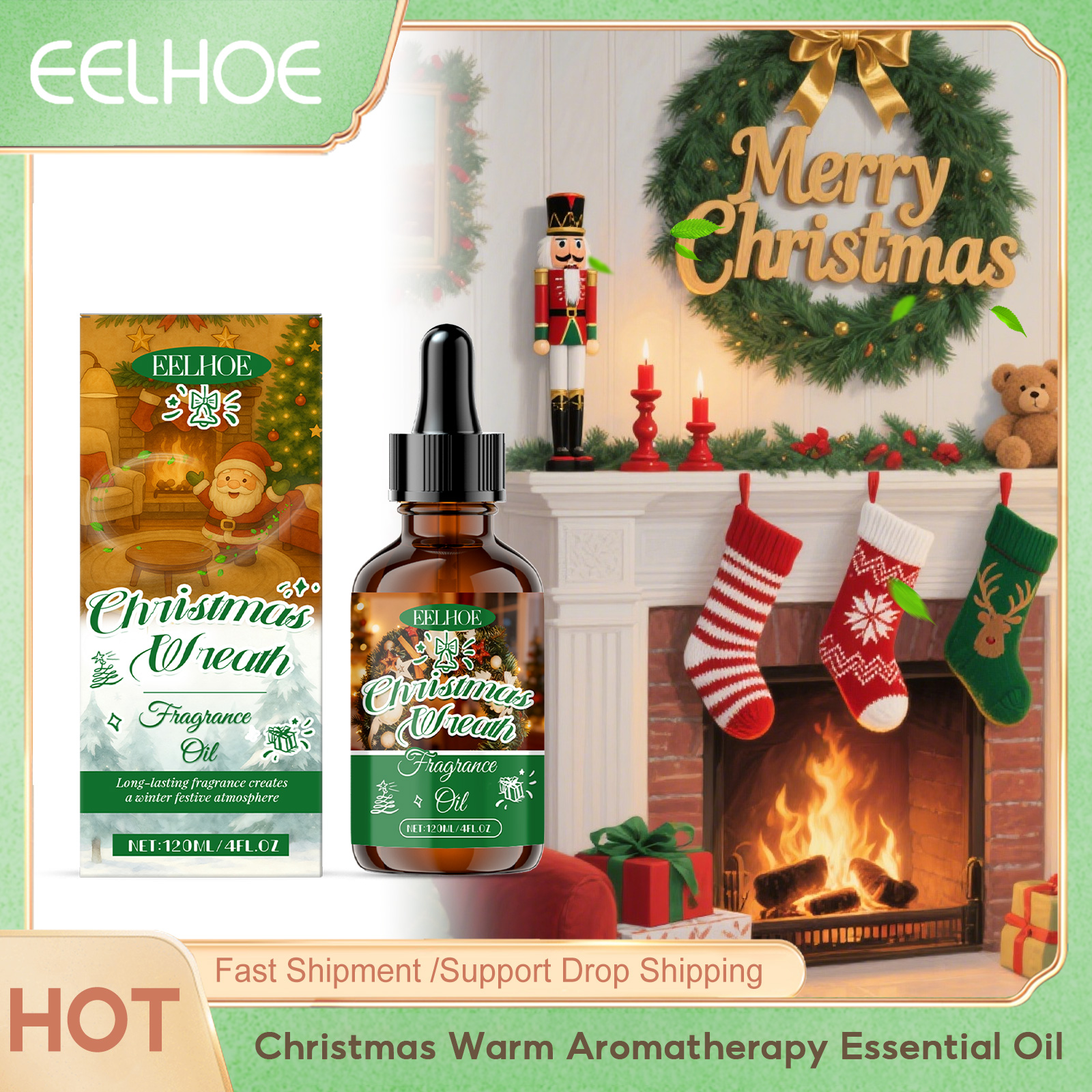 Fragrance Oil Set - Eelhoe Christmas Warm Aromatherapy Essential Oil