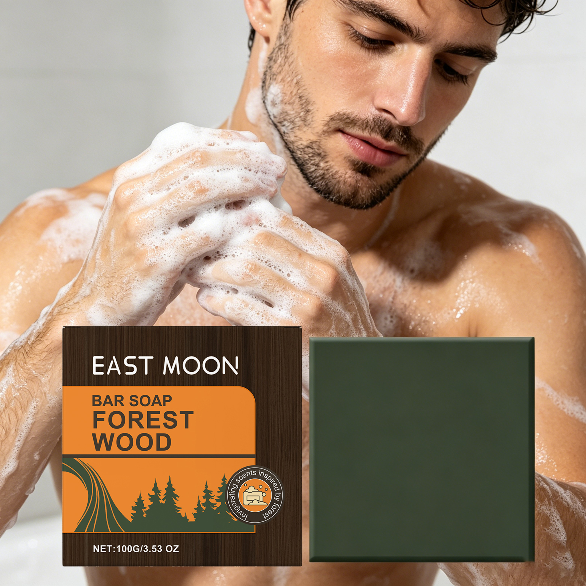 Fragrance Oil Set - 100g Woody Men's Body Cleaning Soap