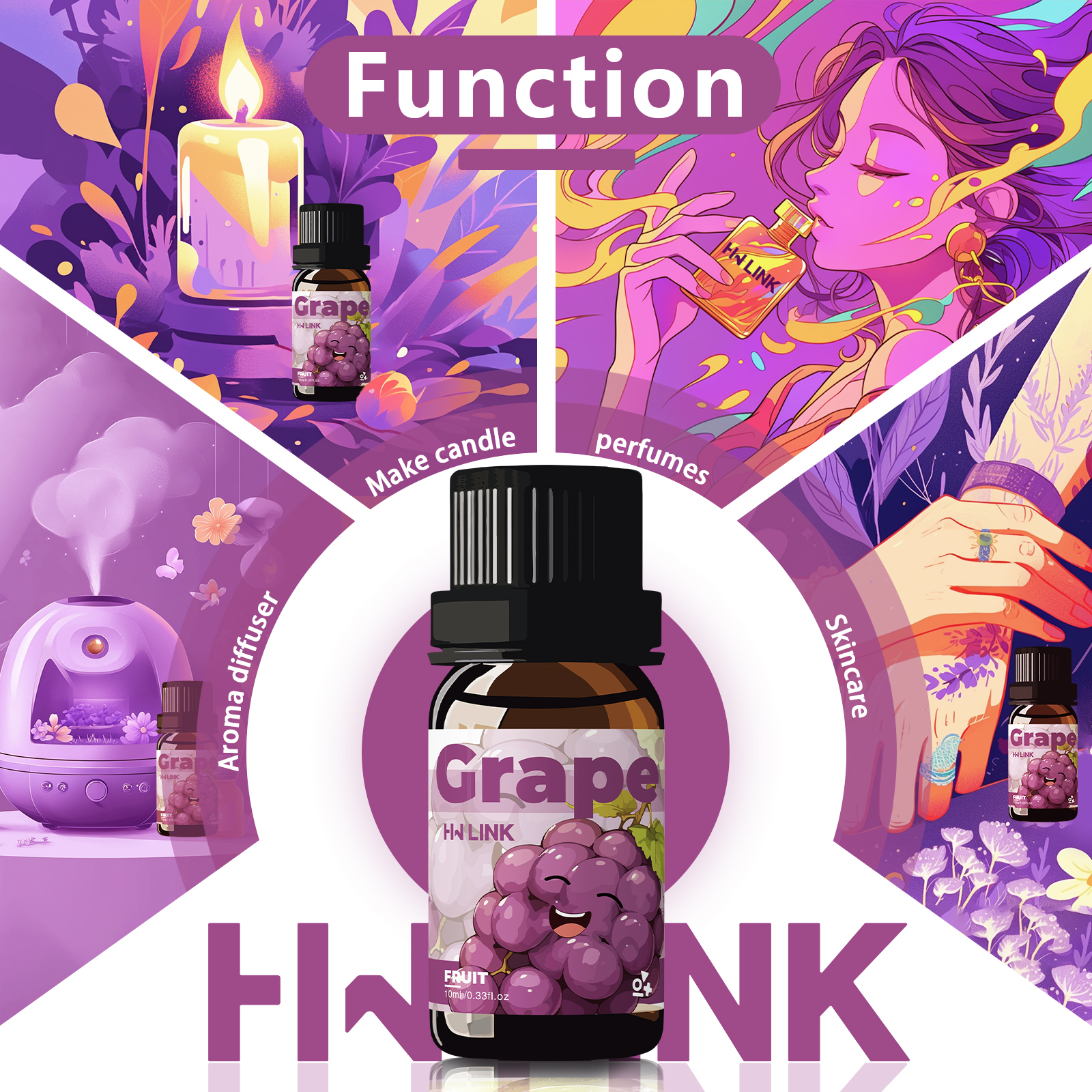 Grape Essential Oil 10ml Perfu - Home Fragrances ulasan dan harga