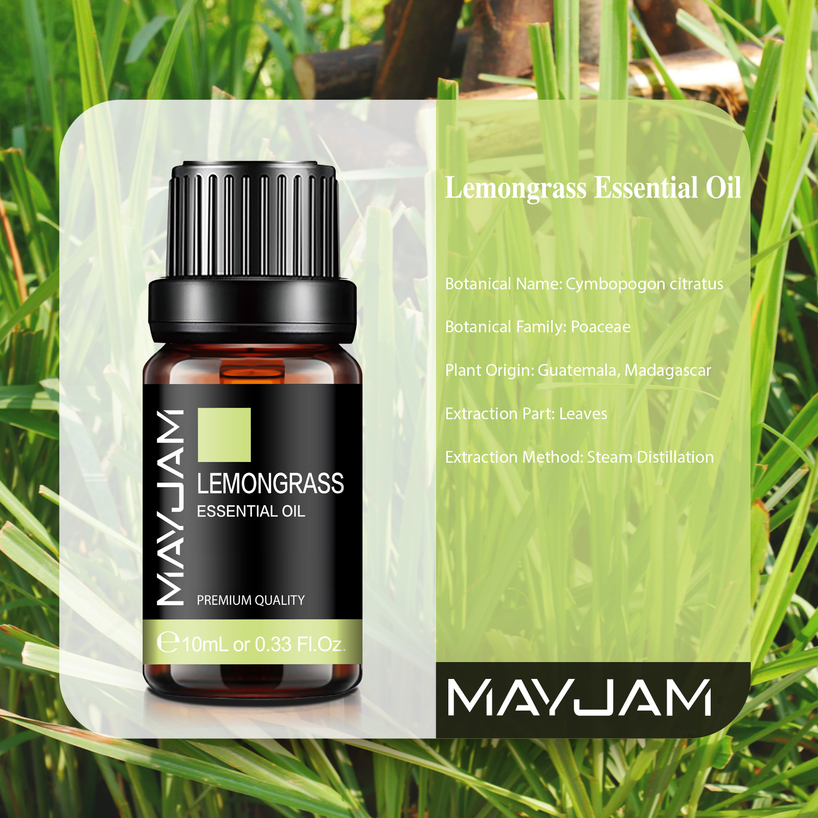 10ML Pure Natural Essential Oi - Home Fragrance Lemongrass ulasan dan harga