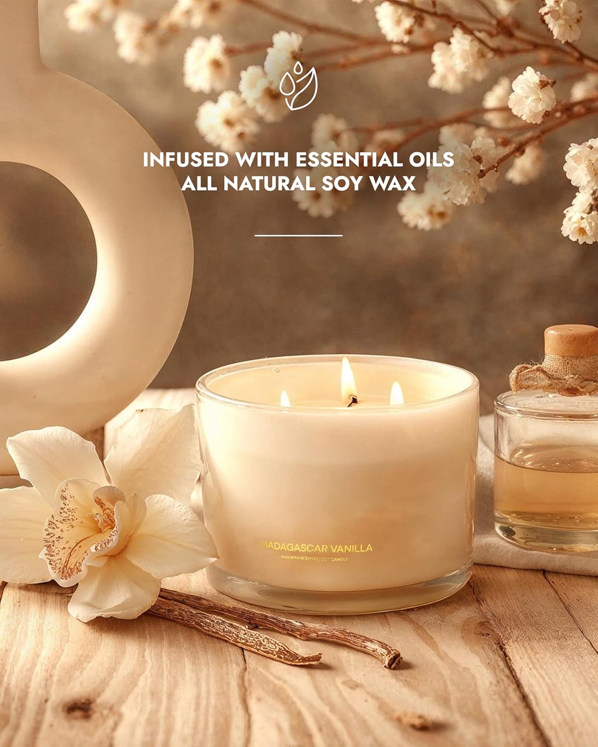 Luxury Vanilla Soy Candle, Lar - Home Fragrances ulasan dan harga