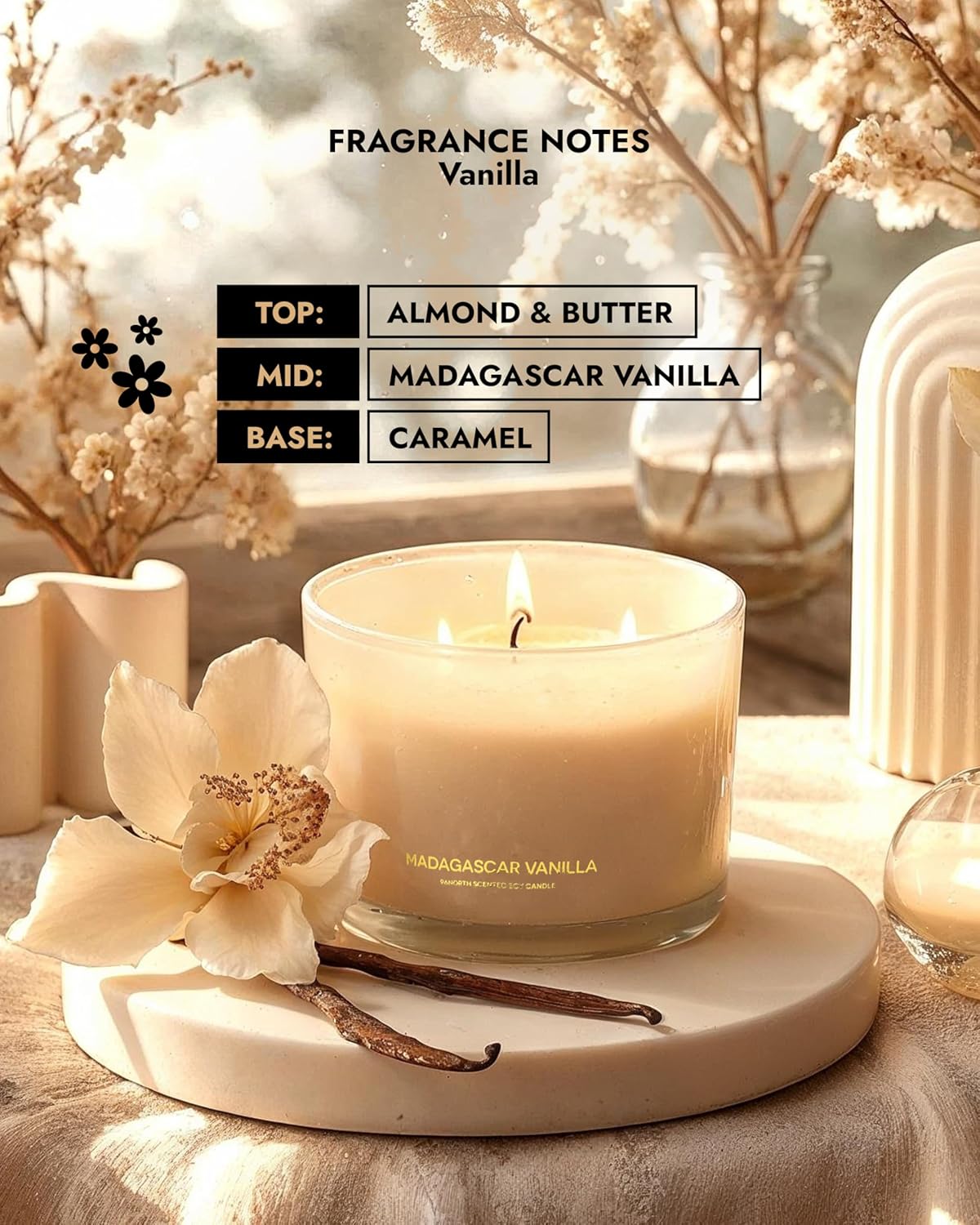 Luxury Vanilla Soy Candle, Lar - Home Fragrances ulasan dan harga