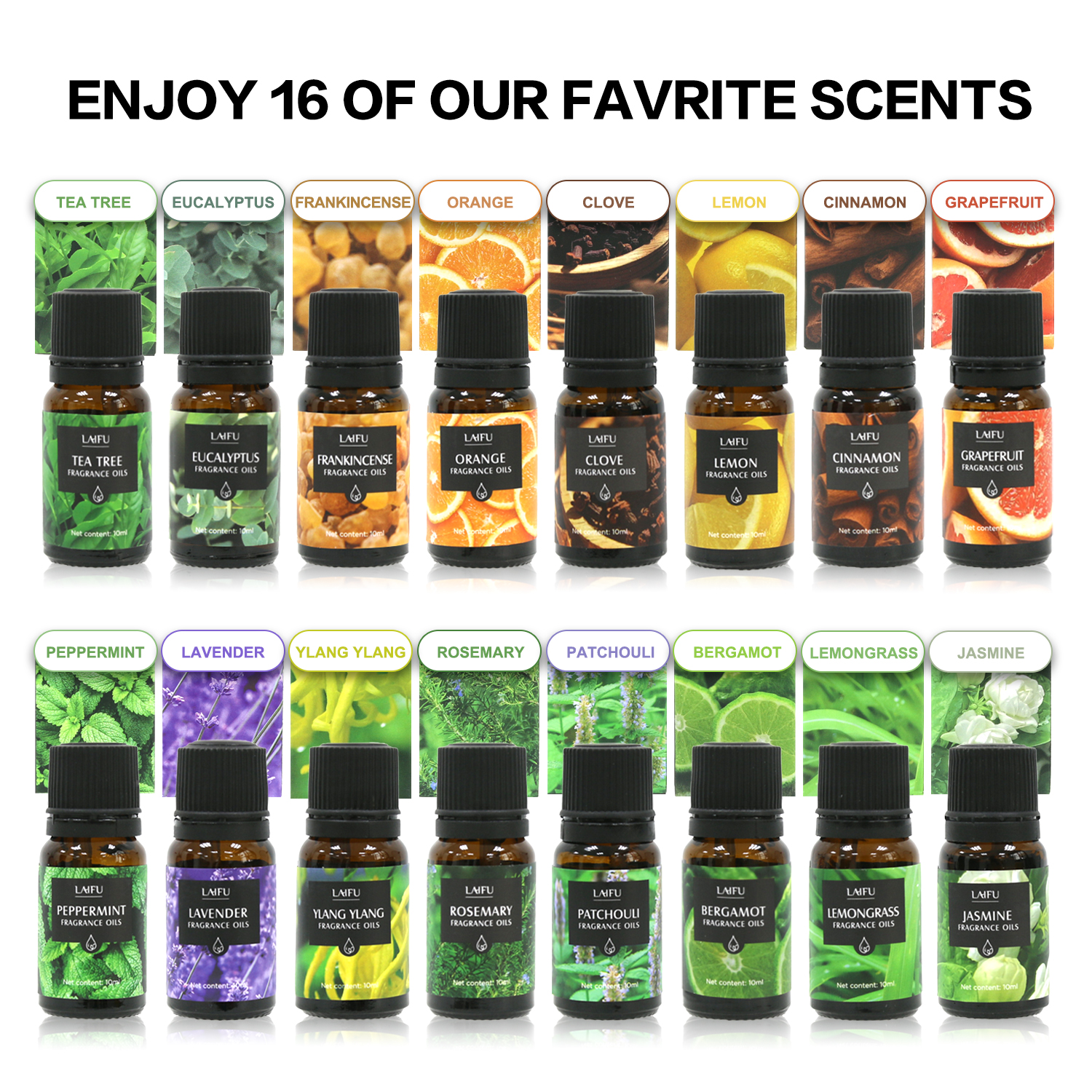 16x10ml Essential Oils Set for - Home Fragrance Candles ulasan dan harga