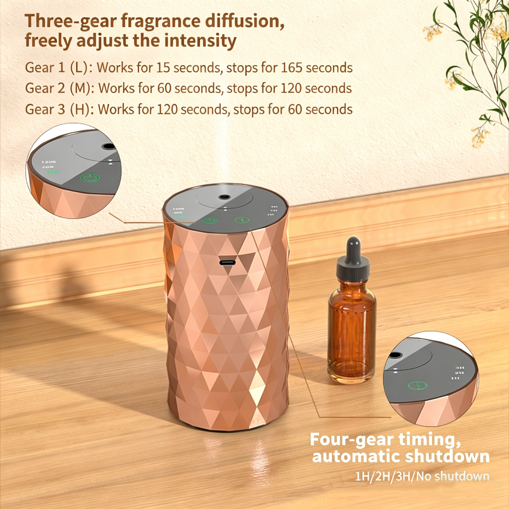 Waterless Essential Oil Diffus - Home Fragrance Flowers ulasan dan harga