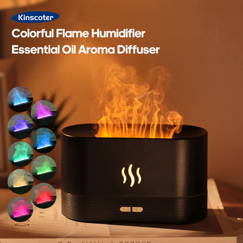 USB Desktop Flame Aroma Diffus - Fragrance Oil Set ulasan dan harga