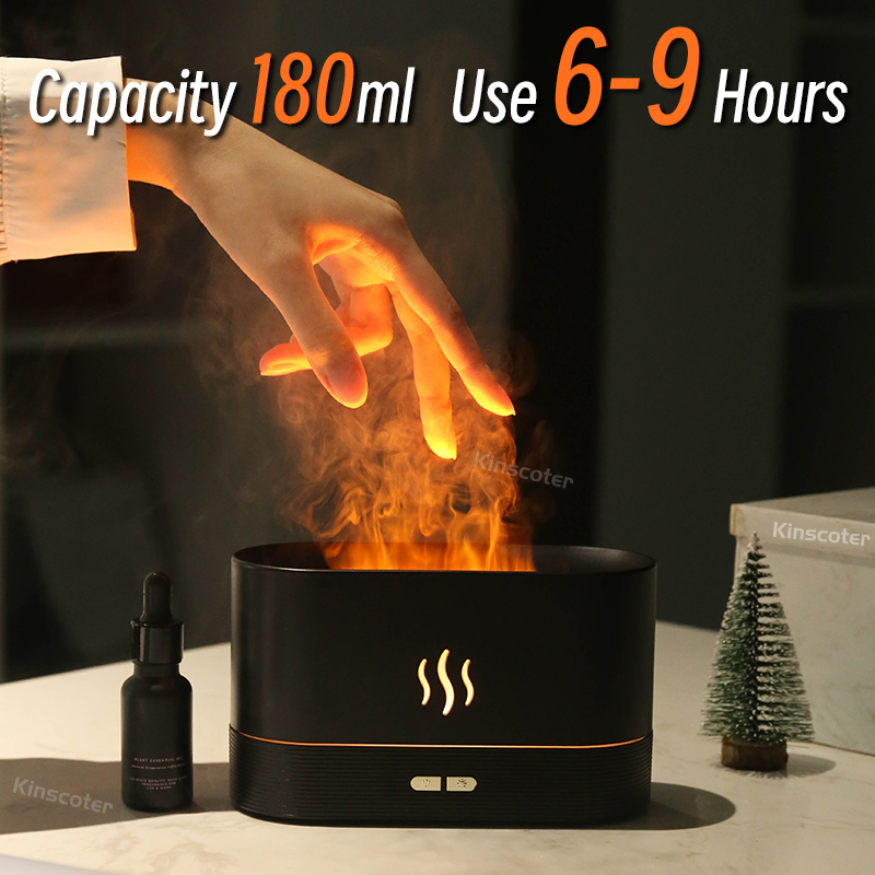 USB Desktop Flame Aroma Diffus - Fragrance Oil Set ulasan dan harga
