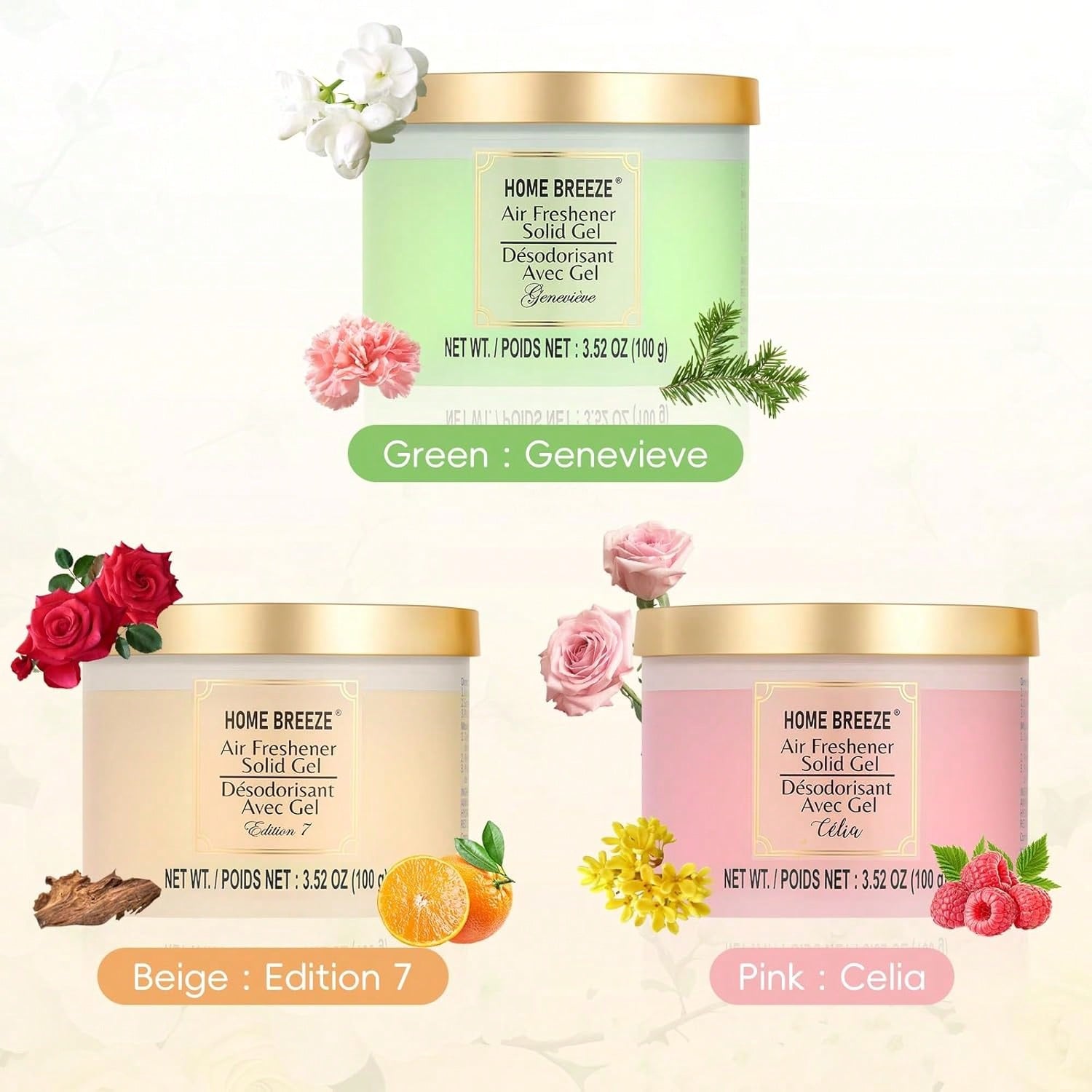 3Pcs Solid Gel Air Freshener 3 - Home Fragrance No 3 ulasan dan harga