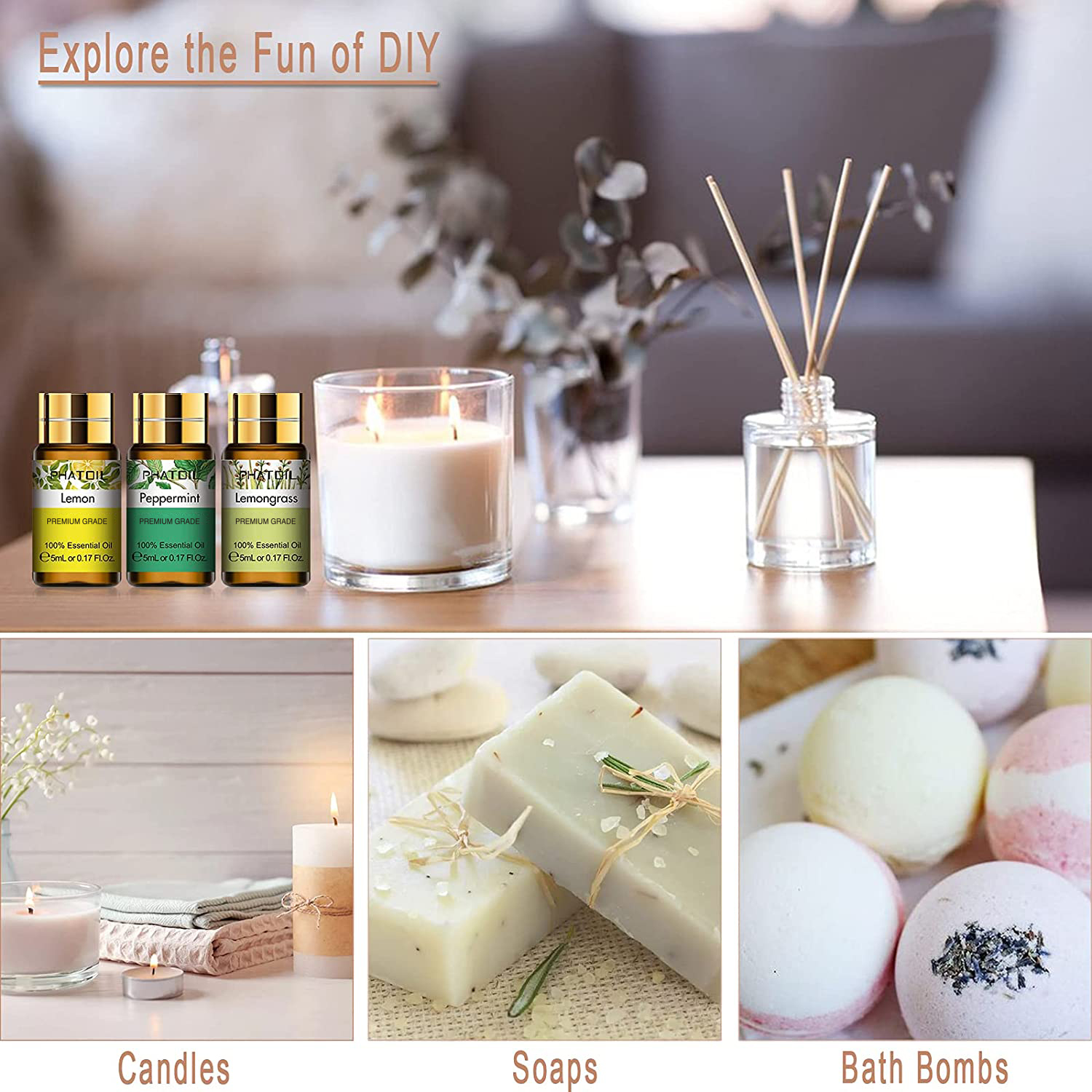 PHATOIL 12pcs Gift Box Pure Es - Home Fragrance Lemongrass ulasan dan harga