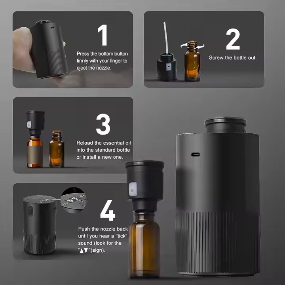 Portable Essential Oil Diffuse - Home Fragrance Flowers ulasan dan harga